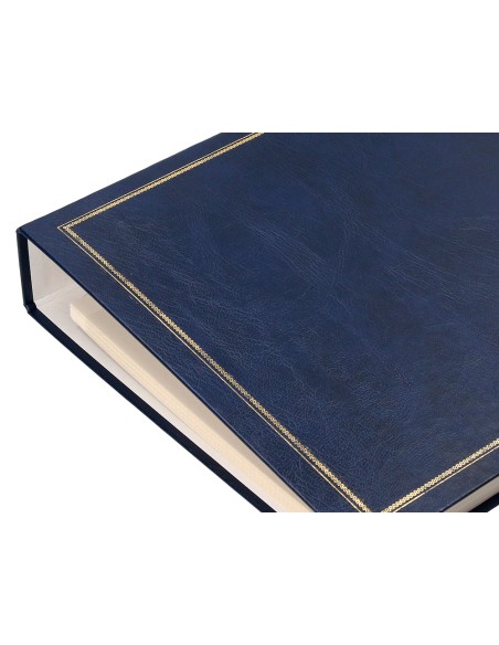 Album de fotos liderpapel anillas serie classic con 20 hojas autoadhesivas color azul