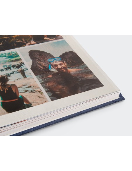Album de fotos liderpapel anillas serie classic con 20 hojas autoadhesivas color azul