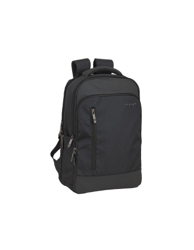 Mochila para portatil antartik 156 con asa y 3 bolsillos exteriores adaptable a maleta color negro 290x440x150 mm