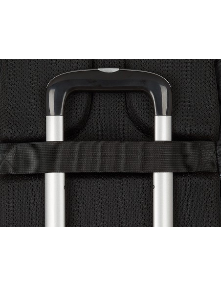 Mochila para portatil antartik 156 con asa y 3 bolsillos exteriores adaptable a maleta color negro 290x440x150 mm