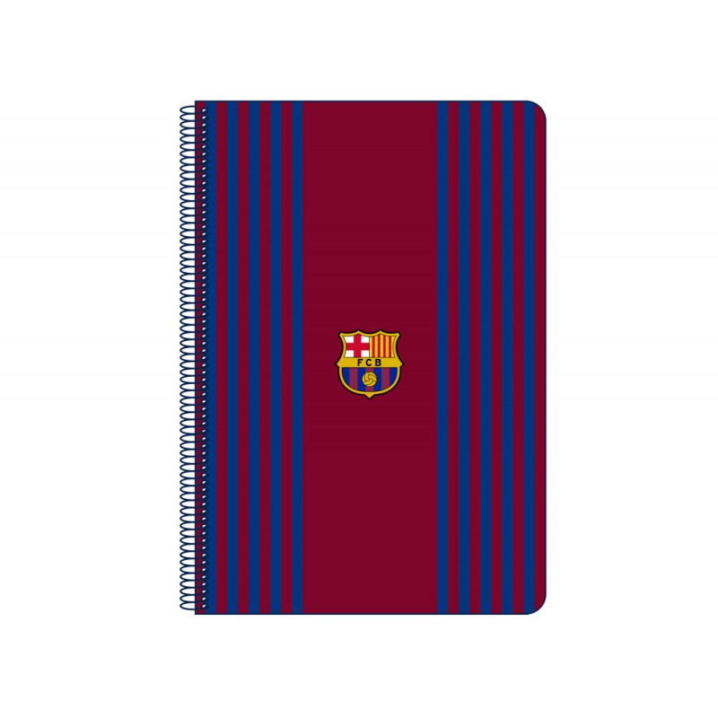 Cuaderno espiral safta folio 80 h 60 gr cuadro 4 mm tapa extradura fc barcelona 1 equipacion 21 22