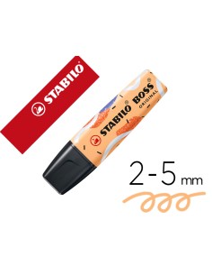 Rotulador stabilo boss fluorescente original pastel by ju schnee naranja palido