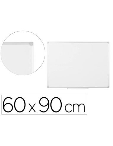 Pizarra blanca bi office earth lacada magnetica marco de aluminio 600x900 mm