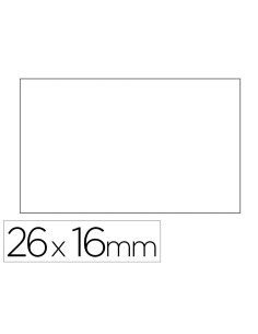 Etiquetas meto apli 26x16 mm blanco adhesivo removible cantos rectos rollo de 1000 etiquetas pack de 6 unidades
