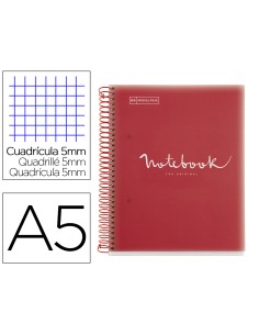 Cuaderno espiral miquelrius notebook 5 emotions tapa polipropileno din a5 microperforado 120 hojas