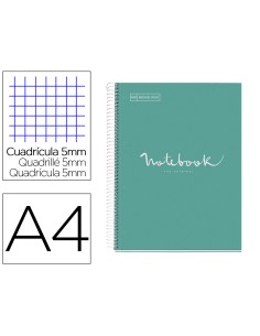 Cuaderno espiral miquelrius notebook 5 emotions tapa forrada din a4 microperforado 120 hojas 90g m2 cuadro 5 mm
