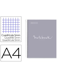 Cuaderno espiral miquelrius notebook 5 emotions tapa forrada din a4 microperforado 120 hojas 90g m2 cuadro 5 mm