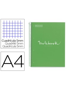 Cuaderno espiral miquelrius notebook 1 emotions tapa forrada din a4 microperforado 80 hojas 90g m2 cuadro 5 mm