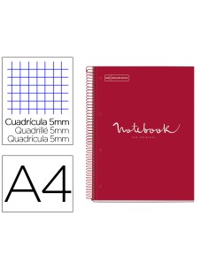 Cuaderno espiral miquelrius notebook 1 emotions tapa forrada din a4 microperforado 80 hojas 90g m2 cuadro 5 mm