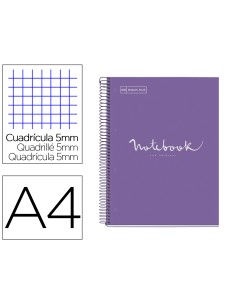 Cuaderno espiral miquelrius notebook 1 emotions tapa forrada din a4 microperforado 80 hojas 90g m2 cuadro 5 mm