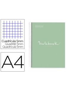 Cuaderno espiral miquelrius notebook 1 emotions tapa forrada din a4 microperforado 80 hojas 90g m2 cuadro 5 mm