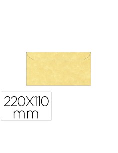 Sobre apli pergamino oro 110x220 mm 95g m2 paquete de 5 unidades