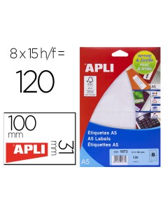 Etiqueta adhesiva apli blanca 31x100 mm sobre 120 unidades