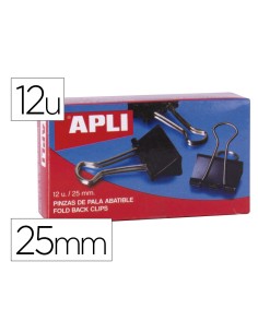 Pinza metalica apli reversible 25 mm caja de 12 unidades