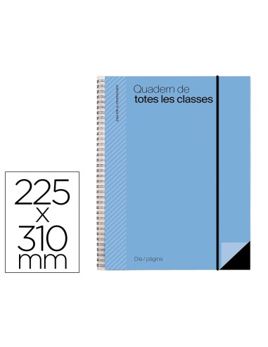 Cuaderno de todas las clases profesorado addittio 136 paginas semana vista color azul 225x310 mm catalan