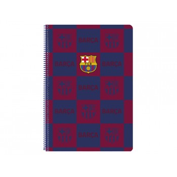 Cuaderno espiral safta folio 80 h 60 gr cuadro 4 mm tapa extradura fc barcelona 1 equipacion 19 20