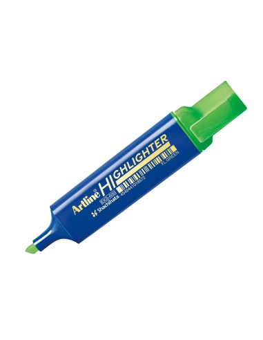 Rotulador artline fluorescente eks 600 verde punta biselada