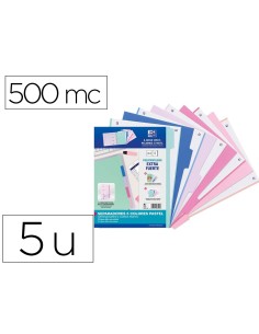 Separadores de plastico oxford polipropileno 500 mc colores pastel juego de 5 separadores