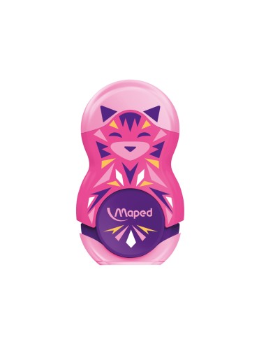 Sacapuntas plastico maped 1 uso con goma de borrar loopy mini cute