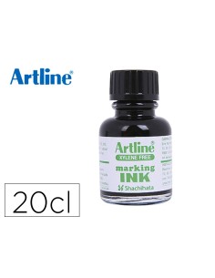 Tinta rotulador artline esk 20 negro frasco de 20 cc sin xileno