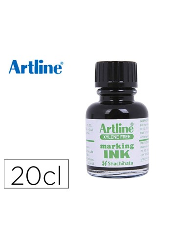 Tinta rotulador artline esk 20 negro frasco de 20 cc sin xileno