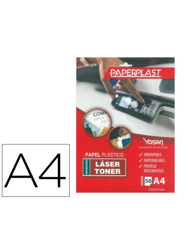 Poliester imprimible en a4 papel plastico yosan paperplast poliester blanco brillo din a4 250 mc