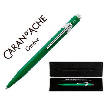 Boligrafo caran d ache 849 con estuche verde punta media