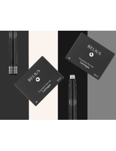 Tinta estilografica belius negro caja 6 cartuchos
