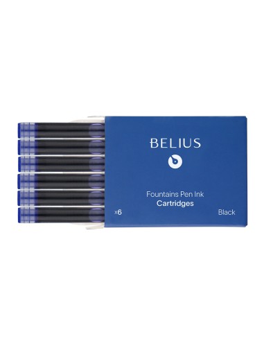 Tinta estilografica belius azul caja 6 cartuchos