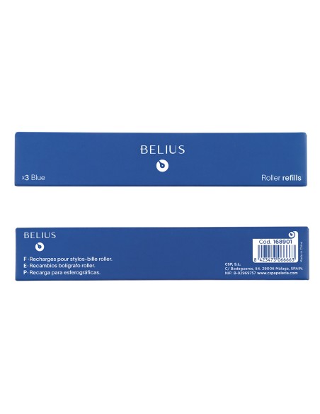 Recambio roller belius azul 07 mm caja 3 unidades
