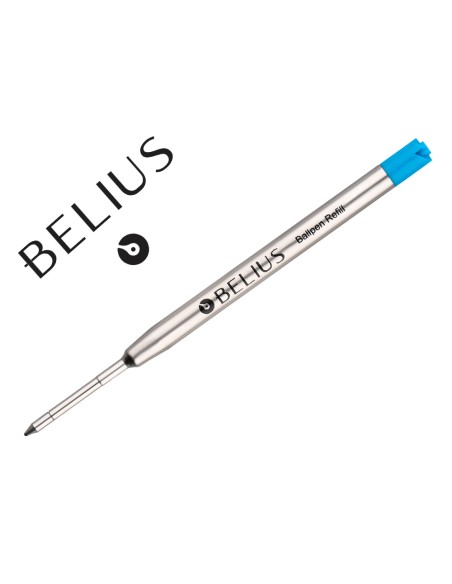 Recambio boligrafo belius azul 08 mm caja 3 unidades