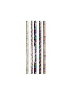 Papel de regalo liderpapel todo ano rollo ancho 70 cm longitud 2 mt gramaje 60 gr disenos surtidos