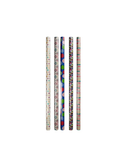 Papel de regalo liderpapel todo ano rollo ancho 70 cm longitud 2 mt gramaje 60 gr disenos surtidos