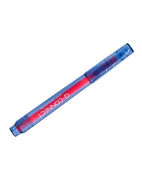 Rotulador q connect fluorescente punta biselada fabricado en pet reciclado bolsa de 4 unidades colores