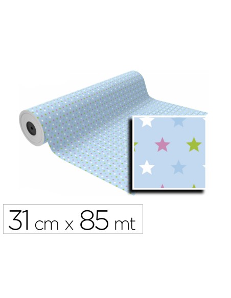 Papel de regalo basika in2104 a bobina ancho 31 cm longitud 85 m peso 2 kg gramaje 60 gr