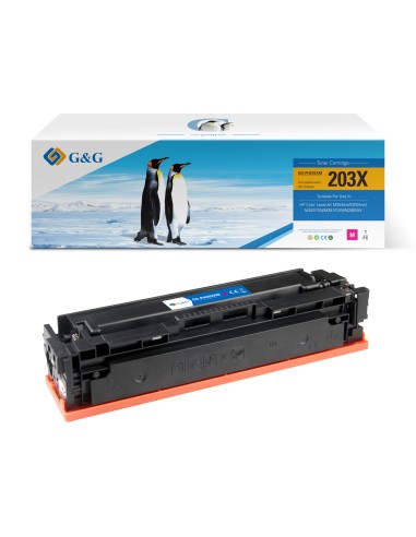 G&G HP CF543X/CF543A Magenta Cartucho de Toner Generico - Reemplaza 203X/203A