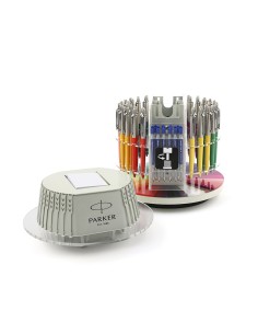 Boligrafo parker jotter originals expositor carrousel con 40 unidades colores surtidos 40 recambios