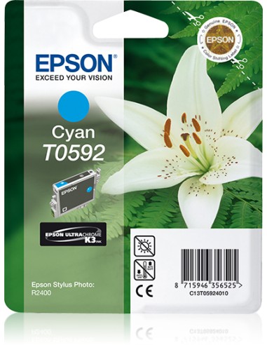 Epson T0592 Cyan Cartucho de Tinta Original - C13T05924010