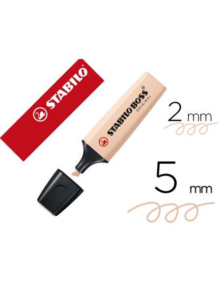 Rotulador stabilo boss pastel fluorescente 70 nature colors beige