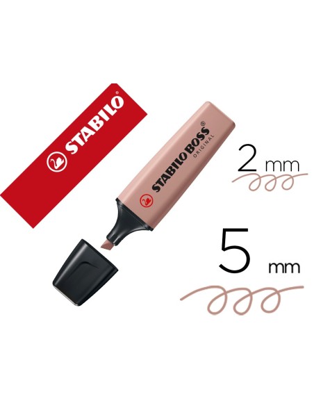 Rotulador stabilo boss pastel fluorescente 70 nature colors ocre oscuro
