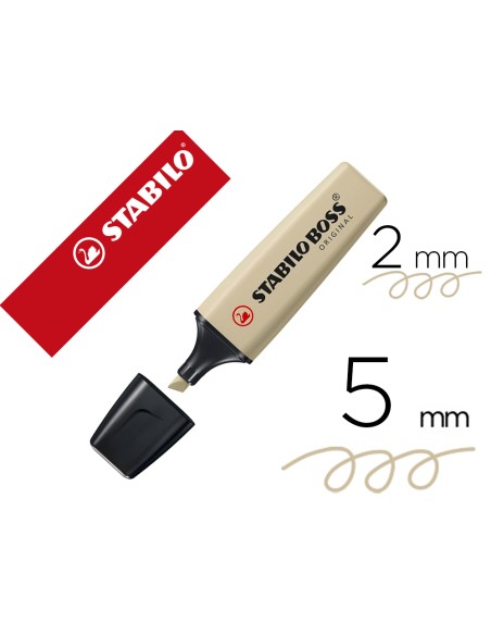 Rotulador stabilo boss pastel fluorescente 70 nature colors verde barro