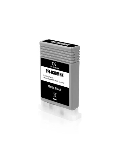 Canon PFI030 Negro Mate Cartucho de Tinta Pigmentada Generico - Reemplaza 3488C001