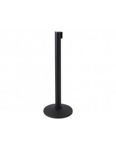 Poste metalico con cinta retractil poste de 104 cm cinta de 2 mt base poste 36 cm de diametro