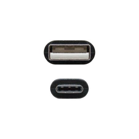 Nanocable Cable USB 2.0 3A Tipo USB-C/M-A/M 1 M Nanocable Cable USB 2.0 3A Tipo USB-C/M-A/M 1 M