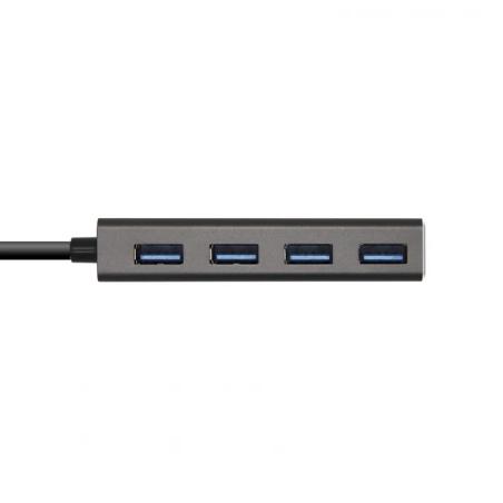 Aisens Hub USB 3.1 USB-C/M-4xTipo A/H gris, 15cm Aisens Hub USB 3.1 USB-C/M-4xTipo A/H gris, 15cm