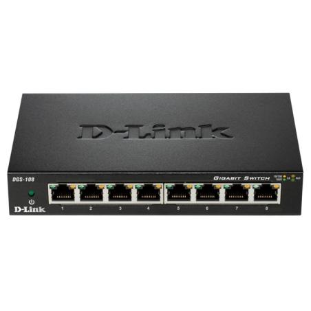 D-Link DGS-108 Switch 8xGB Metal D-Link DGS-108 Switch 8xGB Metal