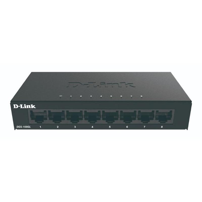 D-Link DGS-108GL Switch 8xGB Metal Plug&Play