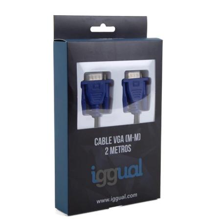 iggual Cable conmutador VGA (M-M) 2 metros negro