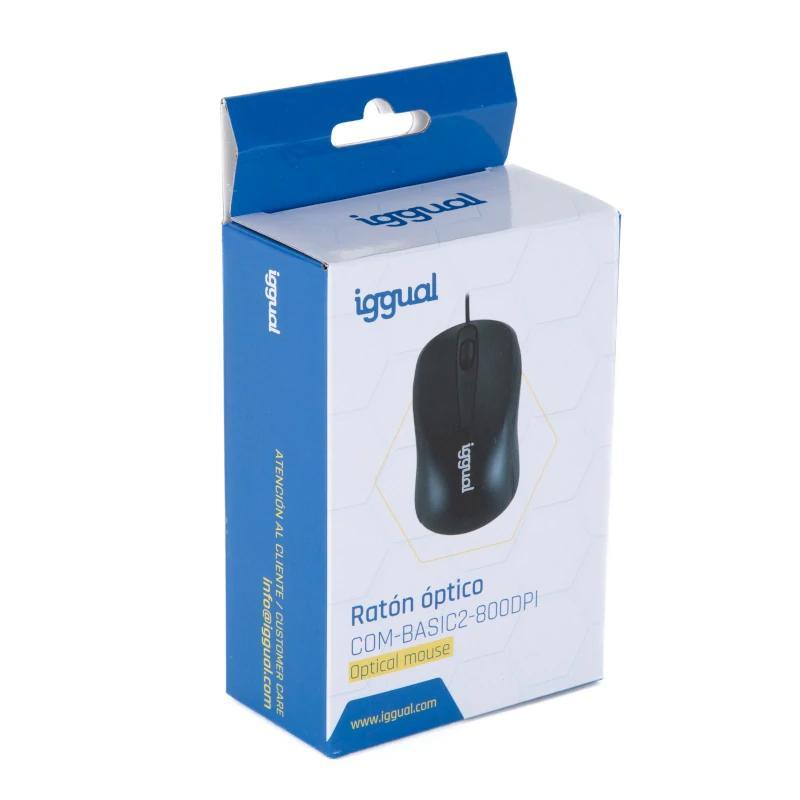 iggual Ratón óptico COM-BASIC2-800DPI negro