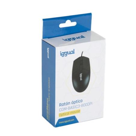 iggual Ratón óptico COM-BASIC3-800DPI negro iggual Ratón óptico COM-BASIC3-800DPI negro